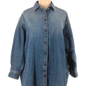 The Row Oversized Blue Denim Frannie Shirt NWT Size XL